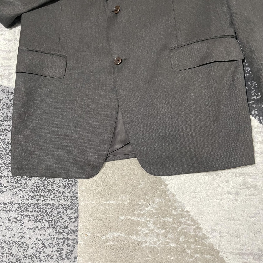 Canali Blazer Mens 44L Gray Wool 2 Button Sport Coat Jacket Business Italy EU 54 - Picture 15 of 16